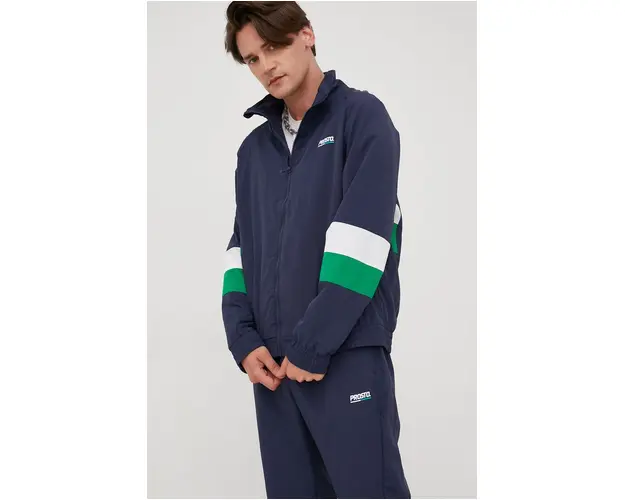 Prosto geaca barbati, culoarea albastru marin, de tranzitie, oversize