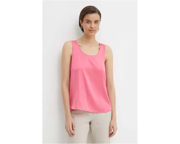 Mos Mosh bluza de matase culoarea roz