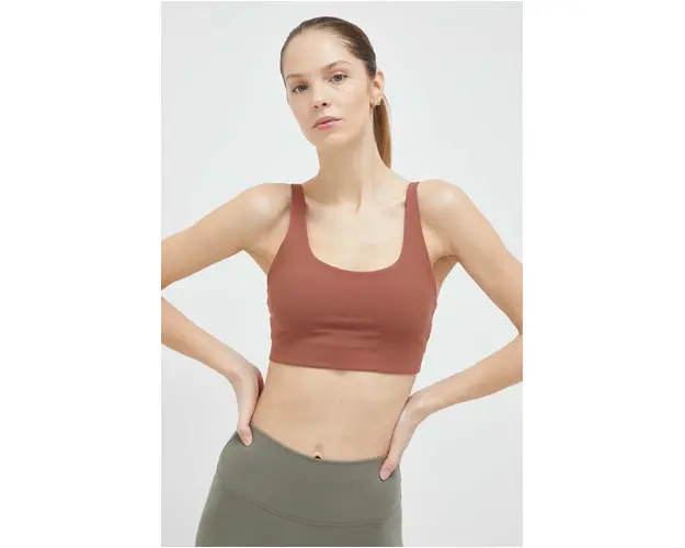 JOYINME sutien yoga Stay Close culoarea maro, neted