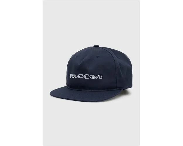 Volcom sapca de baseball din bumbac culoarea albastru marin, cu imprimeu