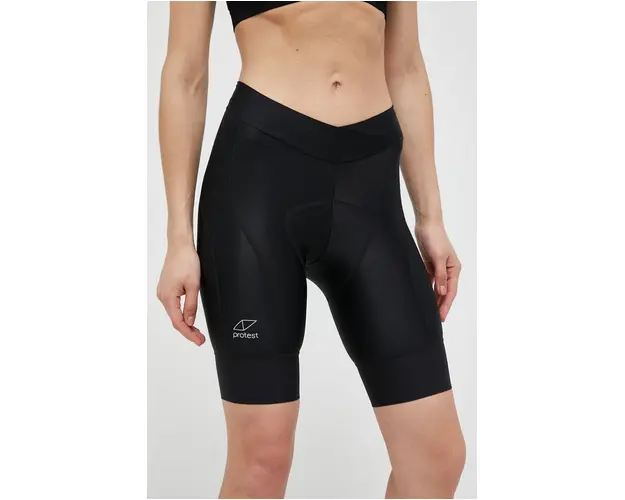 Protest pantaloni scurti de ciclism Prtelbe culoarea negru, neted, medium waist