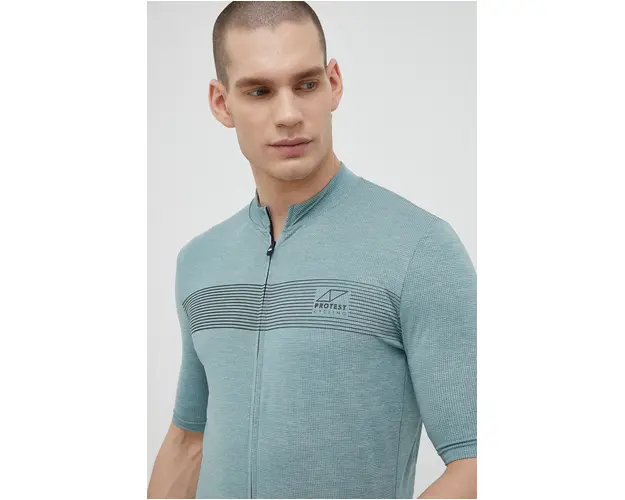 Protest tricou de ciclism Prtbobbing culoarea turcoaz, cu imprimeu