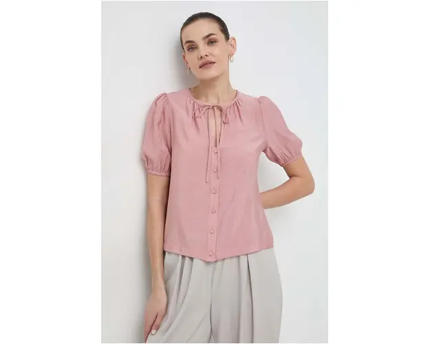 Silvian Heach camasa femei, culoarea roz, regular