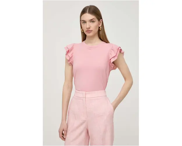 Silvian Heach tricou din bumbac culoarea roz