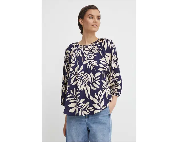 Seidensticker bluza femei, culoarea albastru marin, modelator, 60.136251