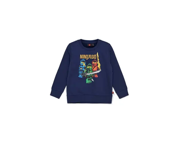 Lego hanorac de bumbac pentru copii culoarea albastru marin, cu imprimeu
