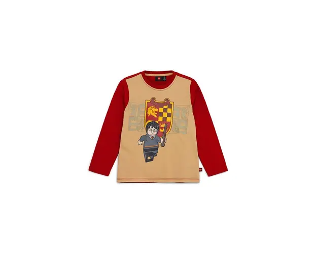 Lego longsleeve din bumbac pentru copii culoarea bordo, cu imprimeu