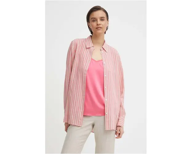 Mos Mosh camasa de in culoarea roz, cu guler clasic, regular