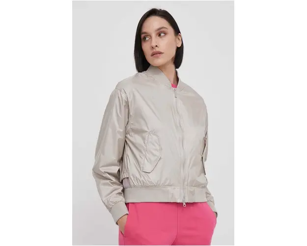 Bomboogie geaca bomber femei, culoarea gri, de tranzitie