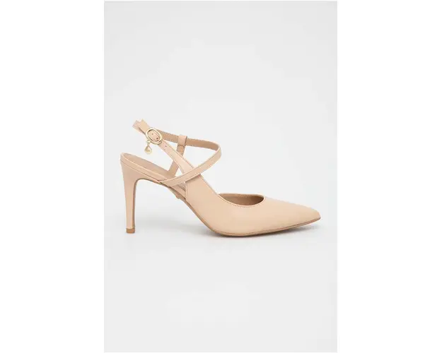 Wojas stilettos de piele culoarea bej, 3511354