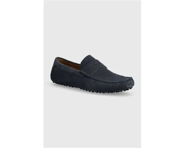 GOE mocasini din piele intoarsa barbati, culoarea albastru marin, NN1N4015