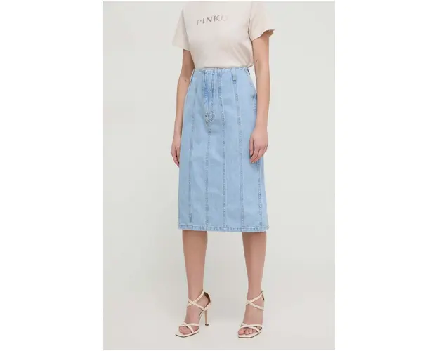 Silvian Heach fusta jeans midi, drept