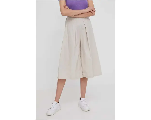 Bomboogie pantaloni femei, culoarea bej, fason culottes, high waist, PW8491TCPA4
