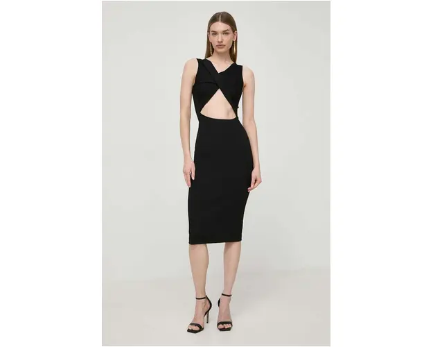 Silvian Heach rochie culoarea negru, midi, mulata