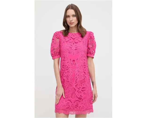 Silvian Heach rochie culoarea roz, mini, mulata