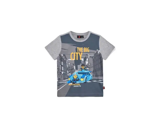 Lego tricou de bumbac pentru copii culoarea gri, cu imprimeu