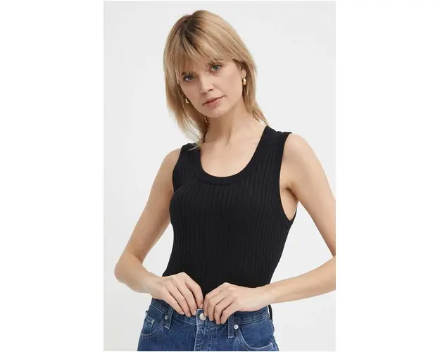 Mos Mosh tricou de lana culoarea negru