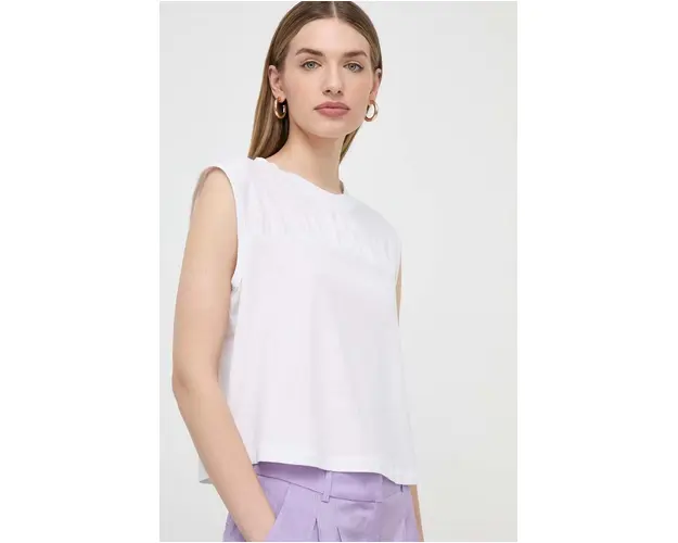 Silvian Heach top femei, culoarea alb