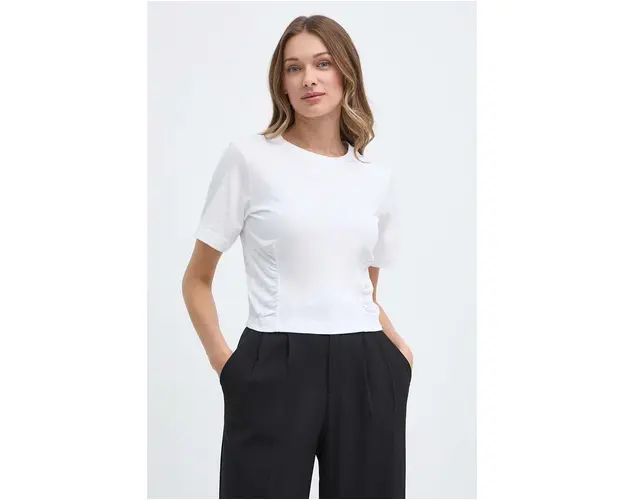 Silvian Heach tricou din bumbac femei, culoarea alb