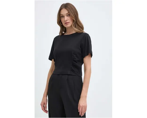 Silvian Heach tricou din bumbac femei, culoarea negru