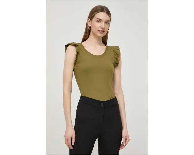 Silvian Heach tricou femei, culoarea verde