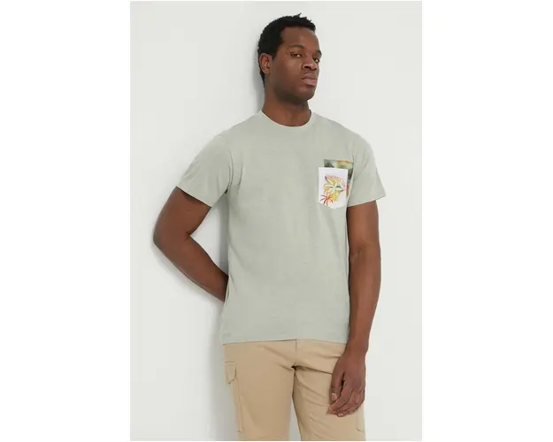 Bomboogie tricou din bumbac barbati, culoarea verde, cu imprimeu