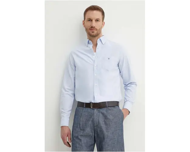 Gant camasa din bumbac barbati, cu guler button-down, regular