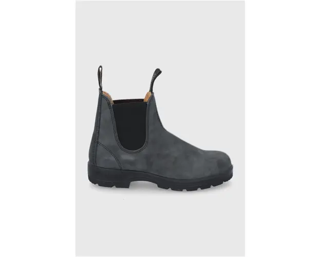 Blundstone Ghete Chelsea de piele 587 femei, culoarea gri, cu toc plat