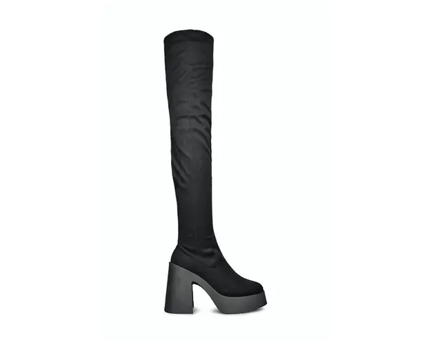 Altercore cizme Daphne Faux Suede femei, culoarea negru, cu platforma