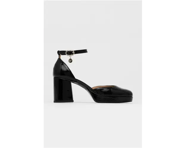 Wojas pantofi de piele culoarea negru, cu toc drept