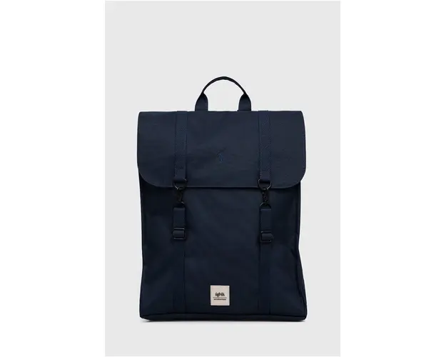 Lefrik rucsac culoarea albastru marin, mare, neted