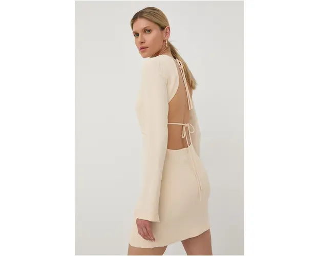 Herskind rochie culoarea bej, mini, mulata