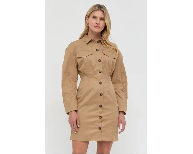 Notes du Nord rochie culoarea bej, mini, mulata