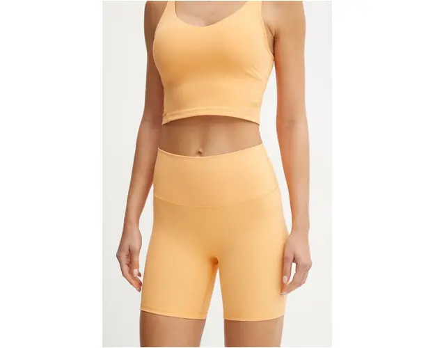 Joy in me pantaloni scurti de yoga Oneness culoarea portocaliu, neted, high waist