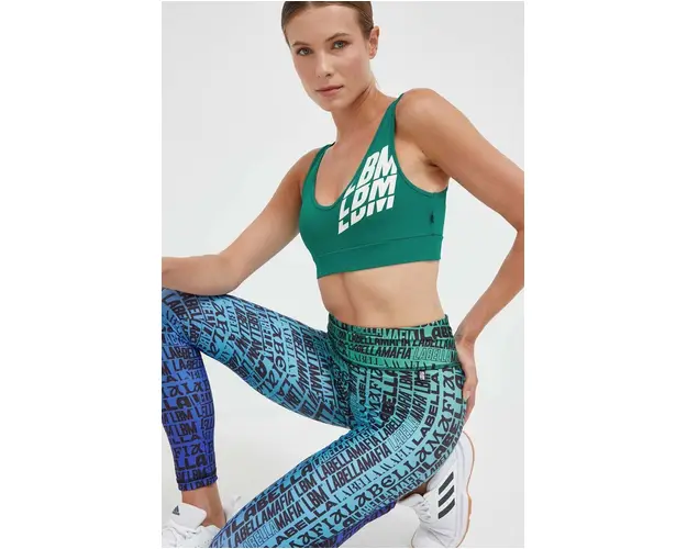 LaBellaMafia sutien sport Brave culoarea verde, modelator