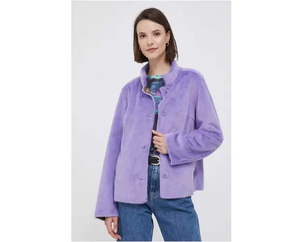 Rich & Royal geaca femei, culoarea violet, de tranzitie