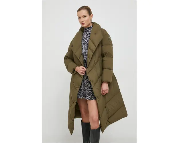 Blauer geaca de puf femei, culoarea verde, de iarna, oversize