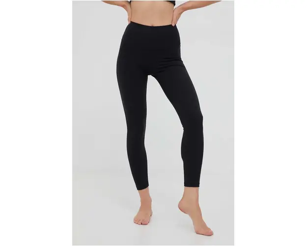 JOYINME jambiere de yoga Unity Ribbed culoarea negru, neted