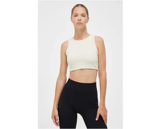 JOYINME top de yoga Pulse Ribbed culoarea bej