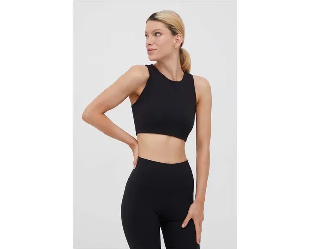 JOYINME top de yoga Pulse Ribbed culoarea negru