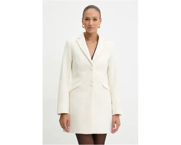 Silvian Heach palton SUNRISE femei, culoarea bej, de tranzitie, GPA24392CP