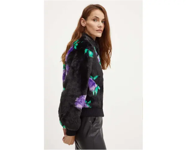 Silvian Heach geaca bomber FALK femei, culoarea negru, de tranzitie, oversize, GPA24103PL