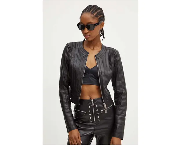 Silvian Heach geaca TIKE femei, culoarea negru, de tranzitie, GPA24050GB