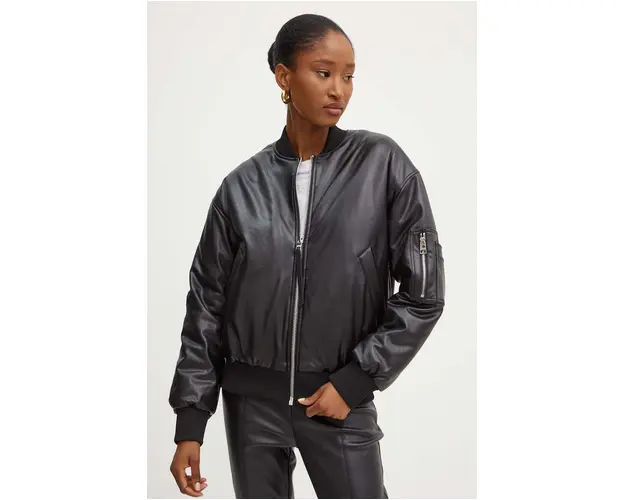 Silvian Heach geaca bomber TADY femei, culoarea negru, de iarna, oversize, GPA24018GB