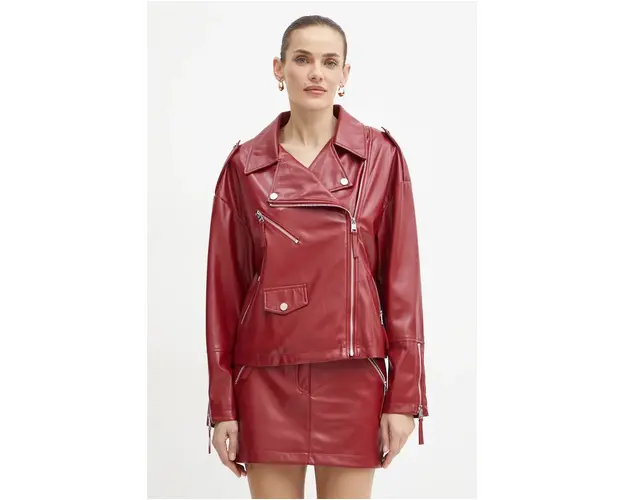 Silvian Heach geaca ramones ARTMUT femei, culoarea rosu, de tranzitie, GPA24020GB