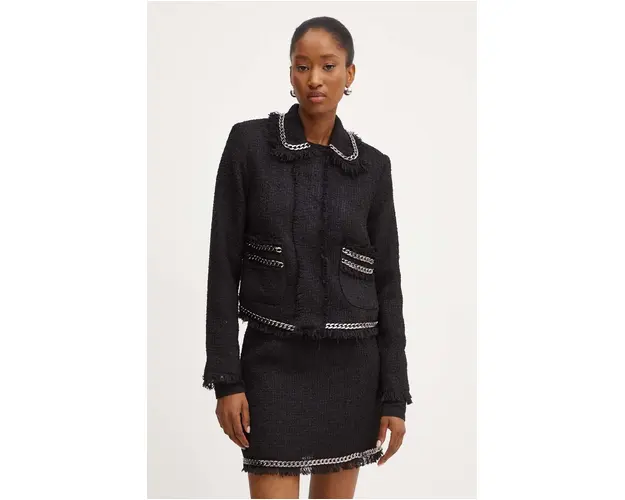Silvian Heach geaca HELMUT femei, culoarea negru, de tranzitie, GPA24091GC