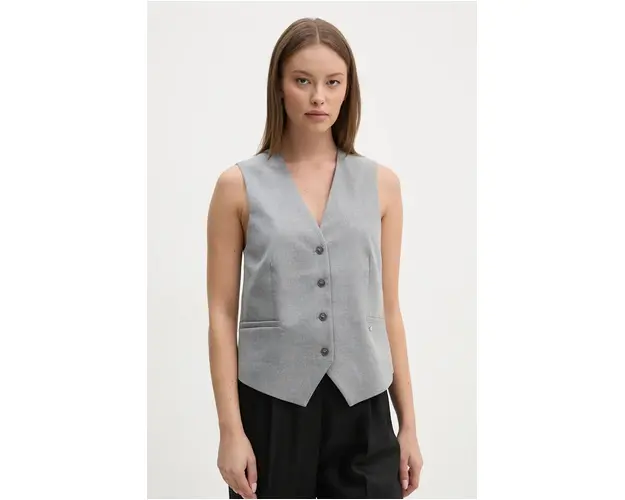 Mos Mosh vesta culoarea gri, un singur rand de nasturi, 164880