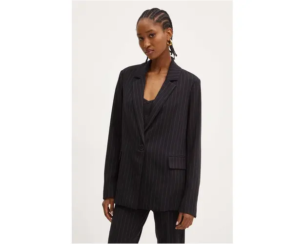 Silvian Heach sacou FLOSBA culoarea negru, un singur rand de nasturi, GPA24116GC