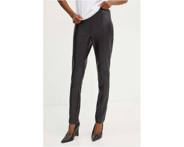 Silvian Heach pantaloni CALOW femei, culoarea negru, mulata, high waist, GPA24336LE