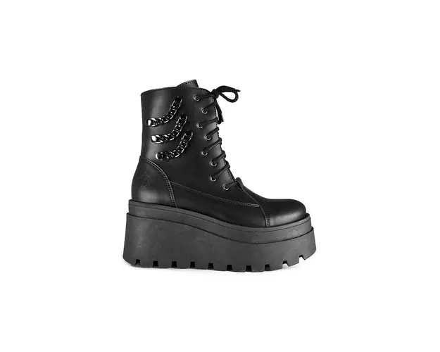 Altercore botine Emery femei, culoarea negru, cu platforma, Emery Vegan